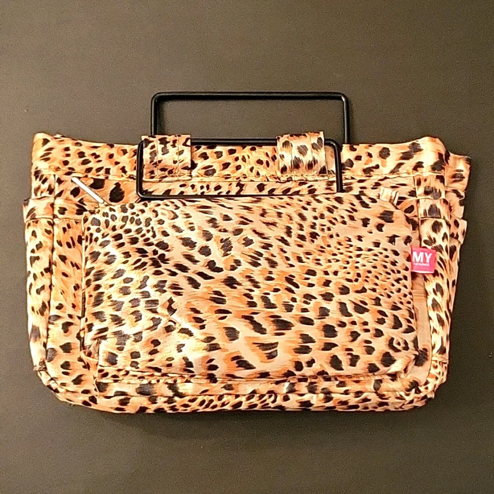 NEW Leopard Satin Purse Organizer/Insert! 13 Pockets! - Picture 1 of 8